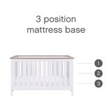 Tutti Bambini Verona Cot Bed with Sprung Mattress, Grey & Oak
