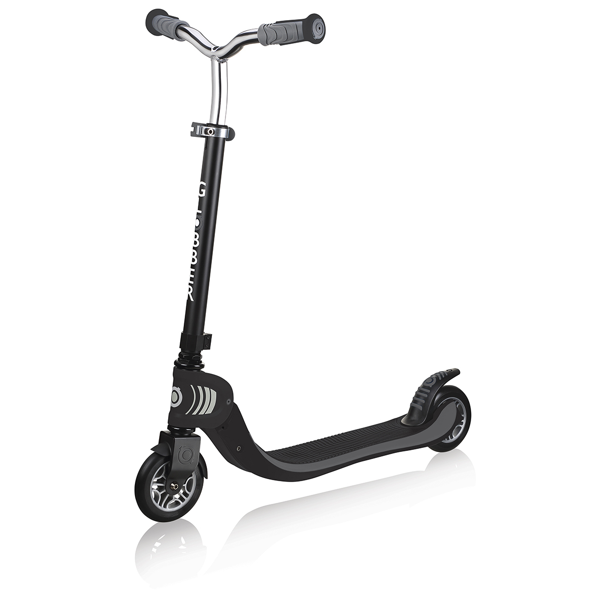 Globber Flow Foldable 125 Scooter in Black/Grey (6+ Years)
