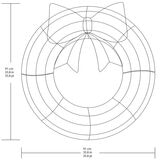 Buy 36" Glitter String Wreath with LED Lights Dimensions Image at Costco.co.uk