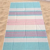 Made in Portugal 100% Cotton Blue & Pink Beach Towel Made in Portugal 100% Cotton Blue & Pink Beach Towel