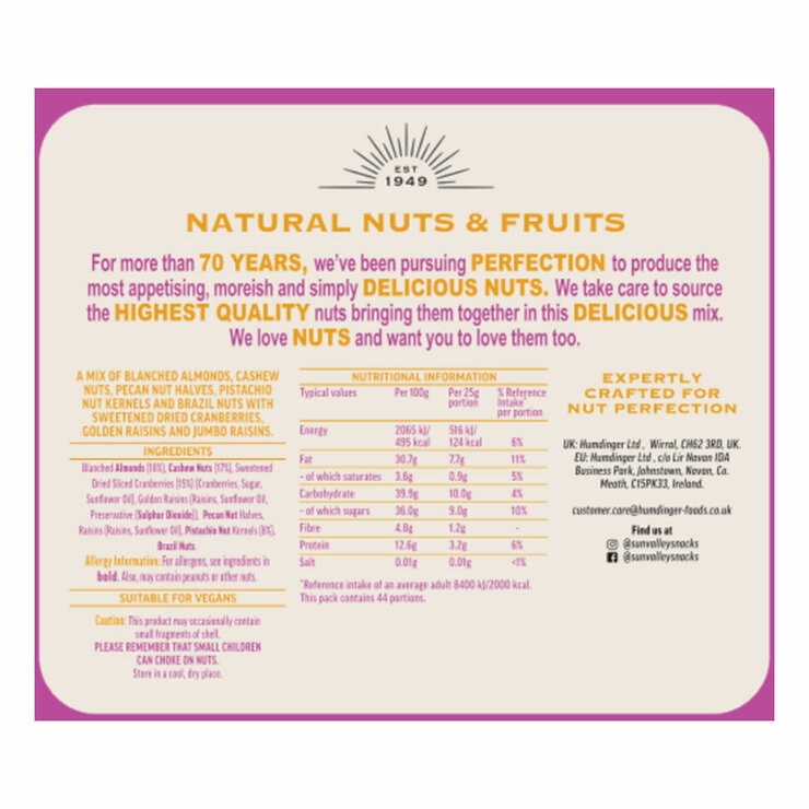 Ingredients and Nutritional Info