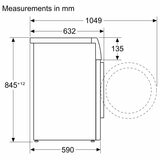 Bosch WGJ25400GB Series 6, 10kg Washing Machine, A Rated in White