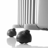 De'Longhi Radia S Oil Filled Radiator's Close Up of Wheels