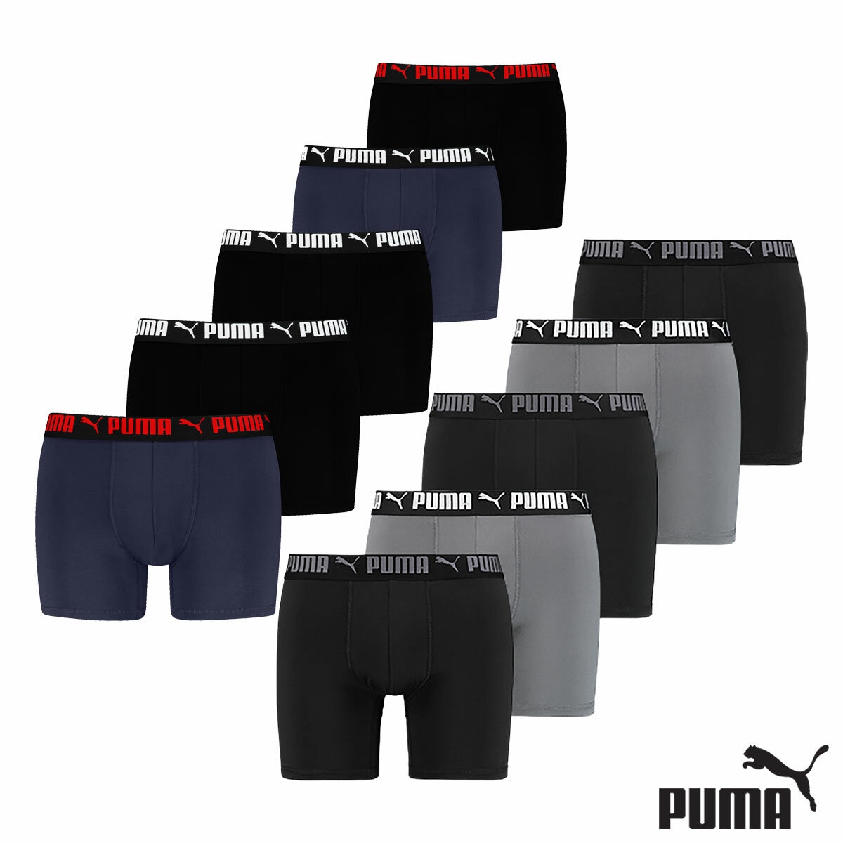 Puma Men's Boxer Brief, 5 Pack