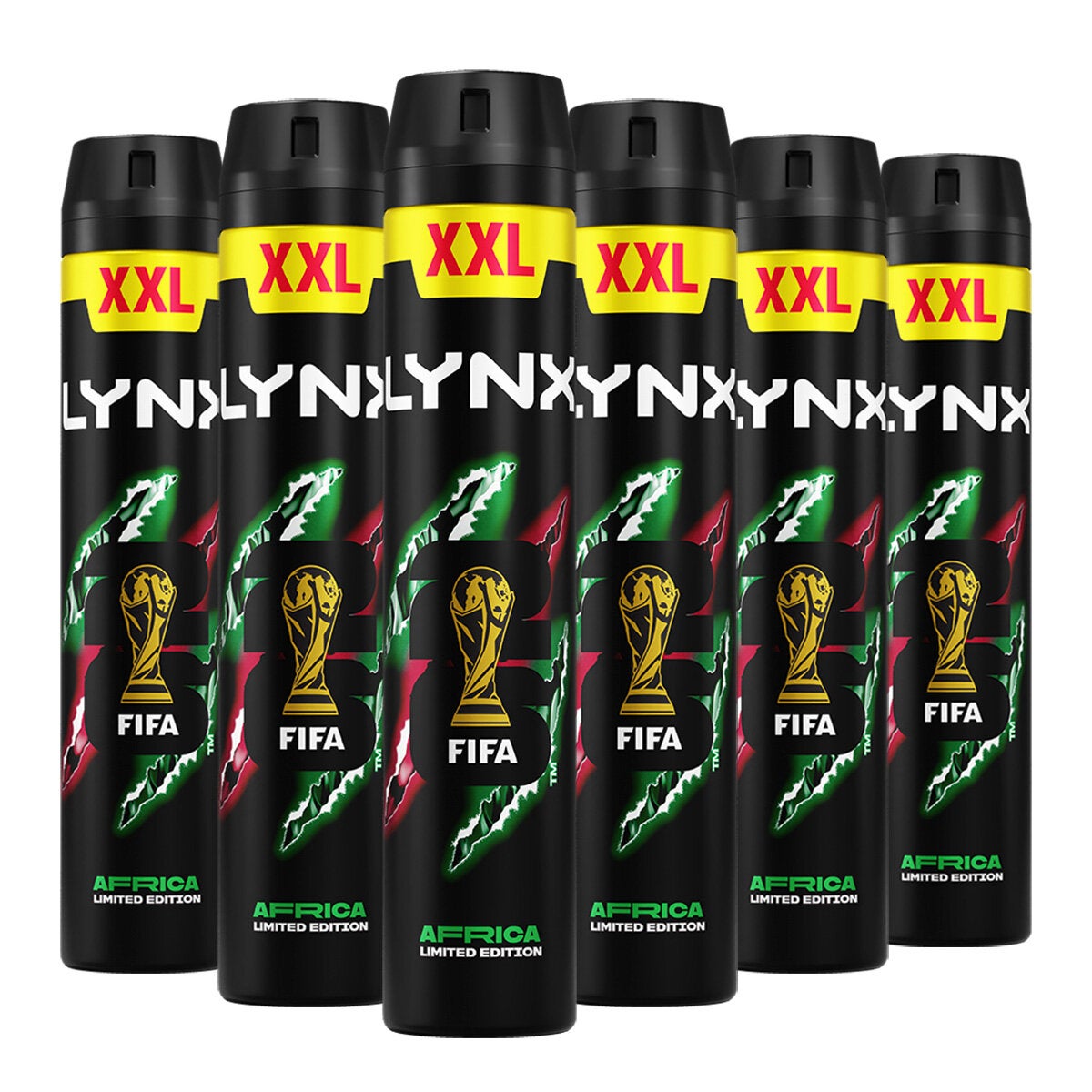 Lynx Africa Bodyspray, 6 x 300ml
