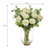 Rose in Vase White- DImensions