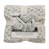 Life Comfort Reversible 100% Cotton Gauze Throw in 4 Colours, 127 x 162 cm