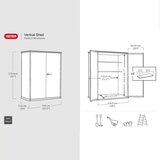 Keter Storm Grey Signature Alto 4ft 6" x 2ft 4" (1.4 x 0.7m) 1,415 Litre Vertical Storage Shed with Shelves