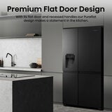 Hisense PureFlat RS818N4TFC, Non Plumbed Side By Side Fridge Freezer, C Rated In Black Hisense PureFlat RS818N4TFC, Non Plumbed Side By Side Fridge Freezer, C Rated In Black