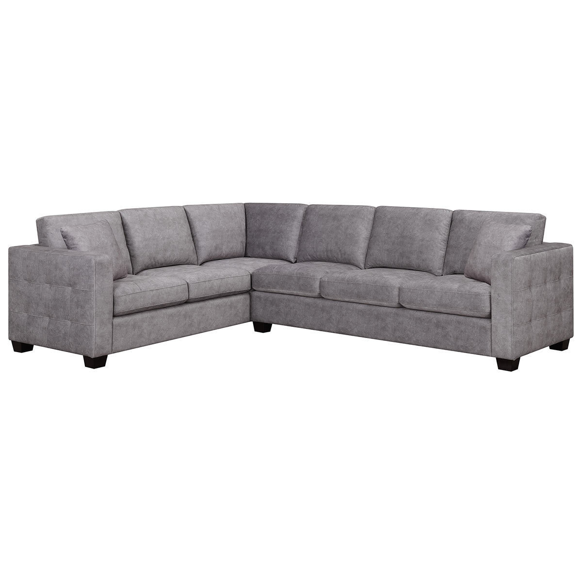 Cut out image of corner sofa on white background angled shot without ottoman