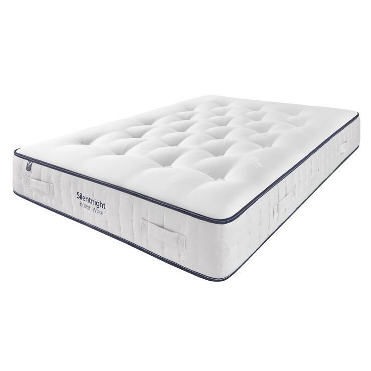Silentnight British Wool 2400 Pocket Mattress & Slate Grey Divan in 4 Sizes