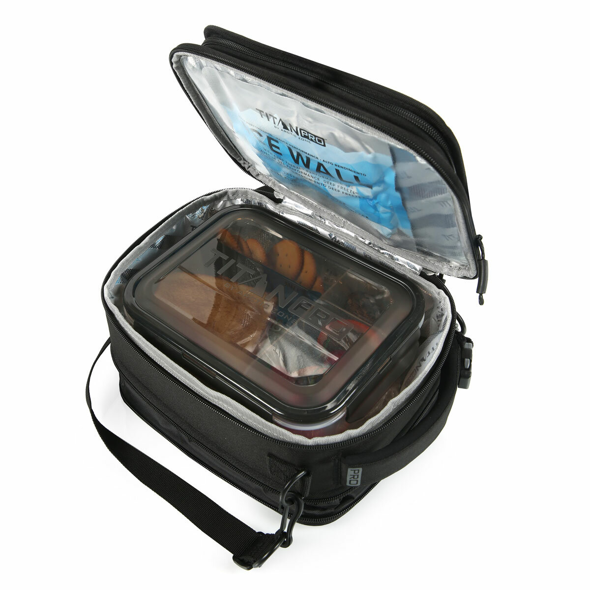 Titan Pro Expandable Fridge Cold Lunchbox In Black