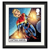 Captain Marvel framed stamps