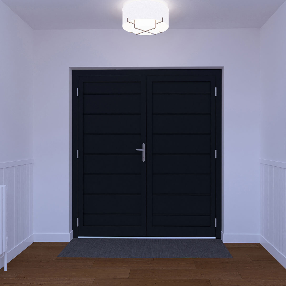 Dortech Double Malton Aluminium Front Door with Lever Handle in 2 Colours