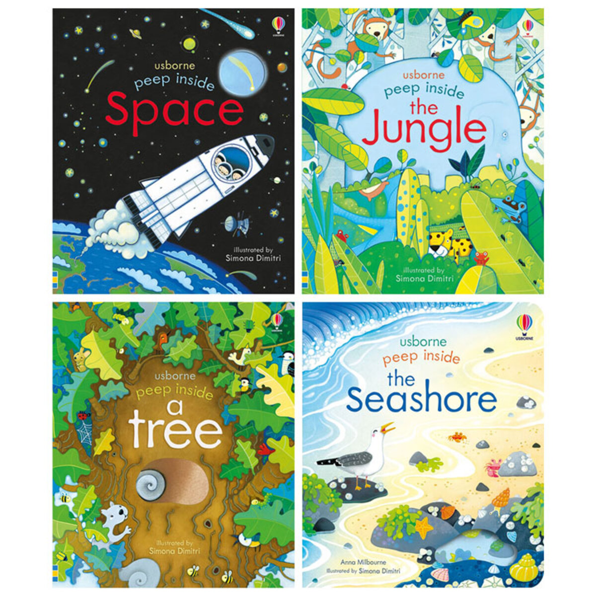 Front covers of 4 books