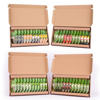 Seedcell Grow your Own Vegetable Patch, Salad Patch, Herb Garden and Pizza Toppings Bundle, 48 Pods