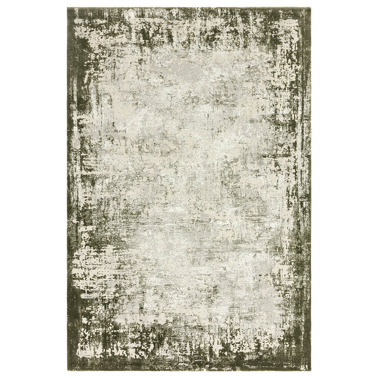 Asiatic Kuza border rug in Green