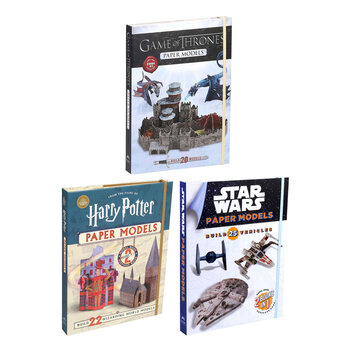 Model Kits & Book in 3 Options: Harry Potter, Star Wars or Game of Thrones