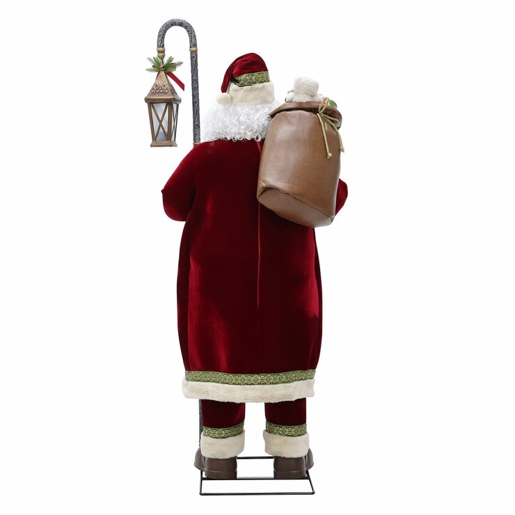 6 ft (183cm) Animated Santa with Motion Sensor, Singing & LED Lantern