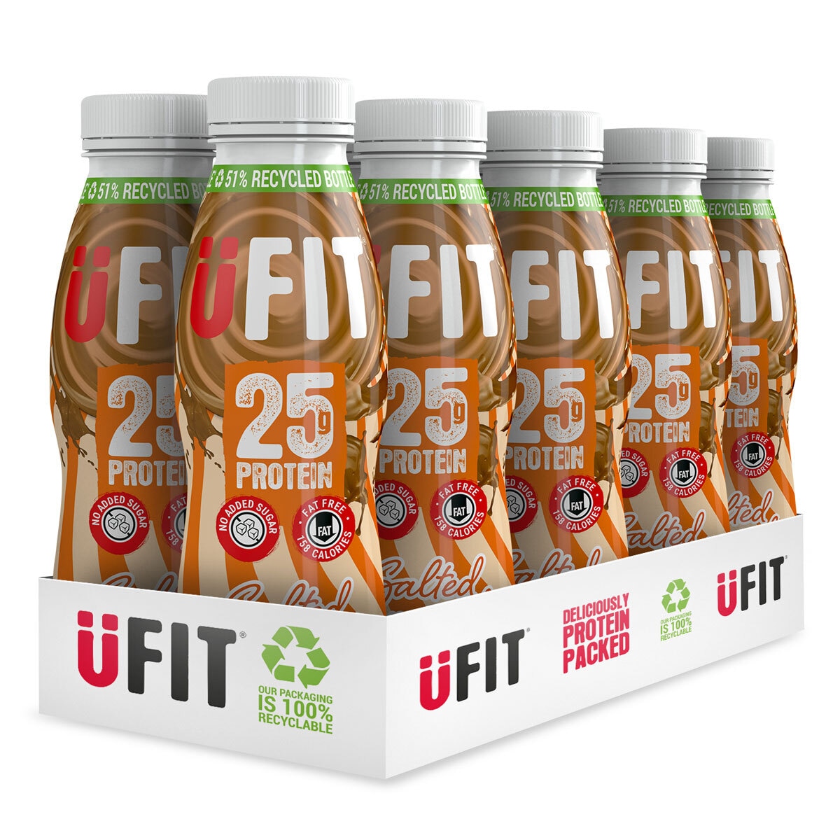 UFIT Salted Caramel Protein Shake, 10 x 330ml Costco UK