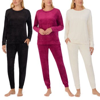Carole Hochman Ladies Velour Lounge Set in 3 Colours and 4 Sizes
