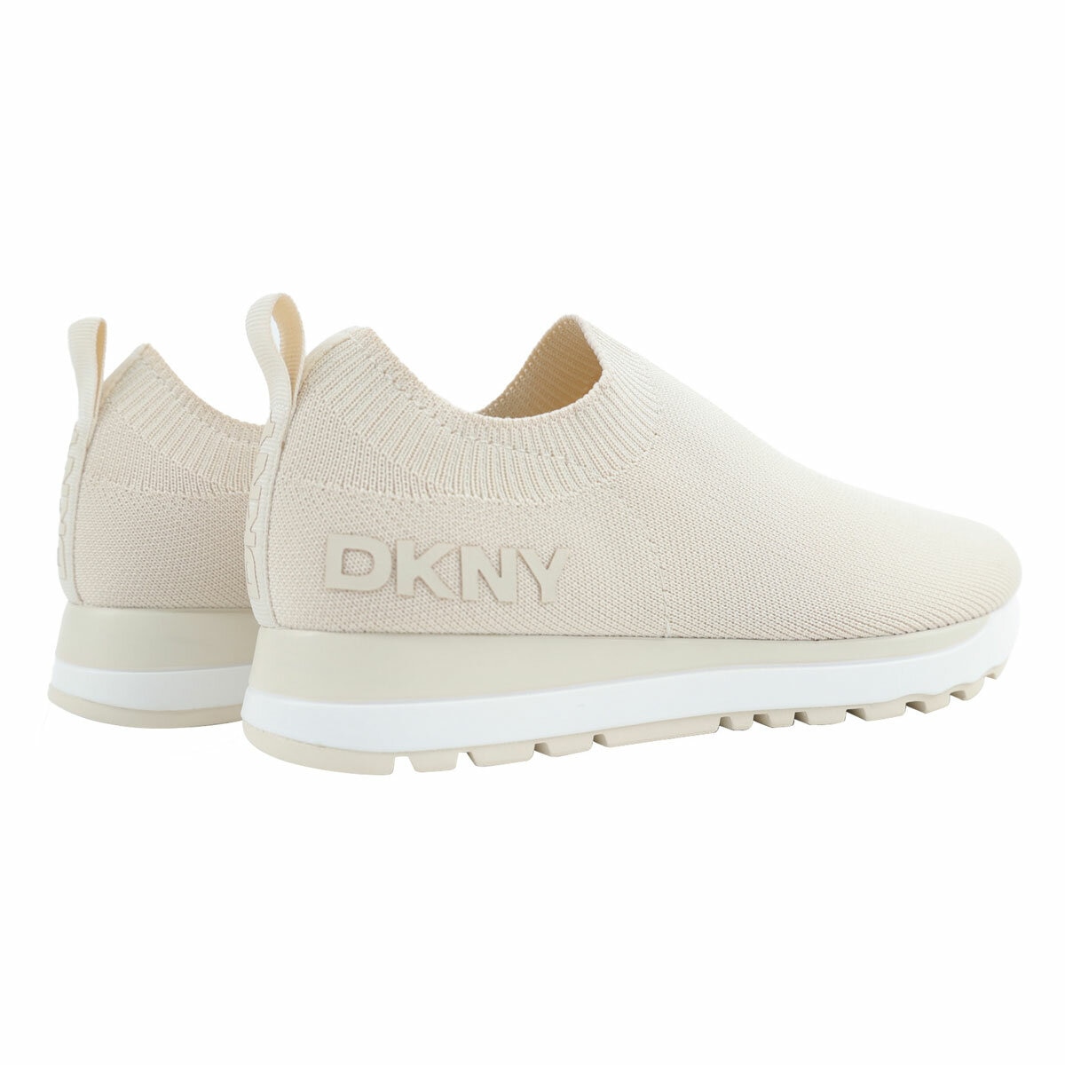 DKNY Ladies Jerri Knit Trainer in Beige