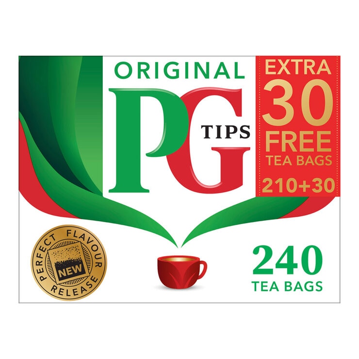 PG Tips Tea Bags, 210 +30% Pack PG Tips Tea Bags, 210 +30% Pack