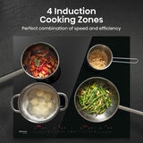 Hisense Hi6 HI6442BSCE 60cm Electric Induction Hob with Area Flex, in Black
