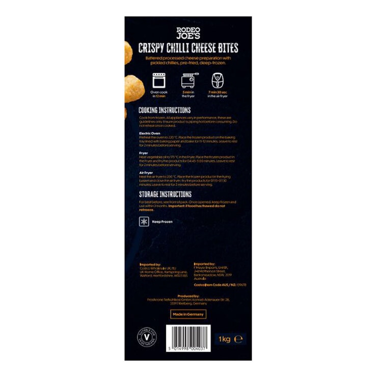 Rodeo Joe's Crispy Chilli Cheese Bites, 1kg