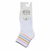 Wild Feet Ladies Quarter Sock 6 Pack in Grey