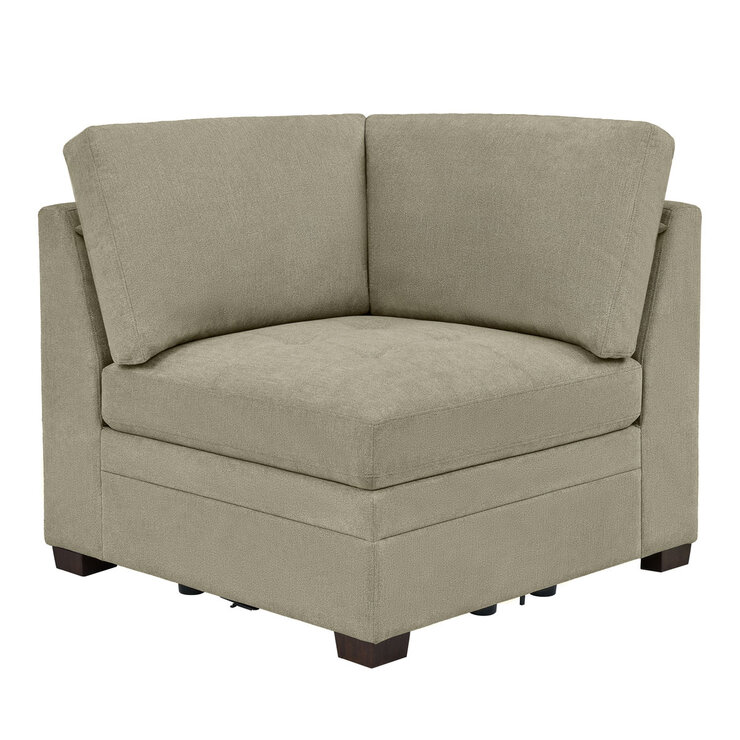 Thomasville Tisdale Beige Fabric Corner Chair