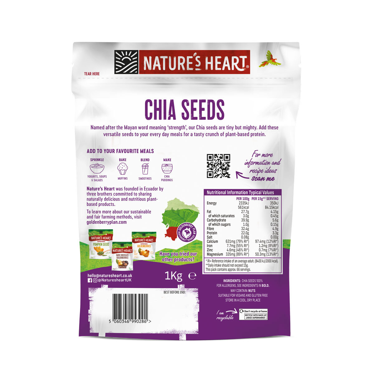 Nature's Heart Chia Seeds, 1kg