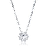 0.50ctw Round Brilliant Diamond Pendant, 14ct White Gold