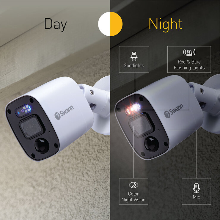 Swann 4MP (2K) DVR 8 x Channel / 4 x PRO-2KMQB Bullet Cameras with 1TB HDD, SWDVK-8468042KMQB-EU