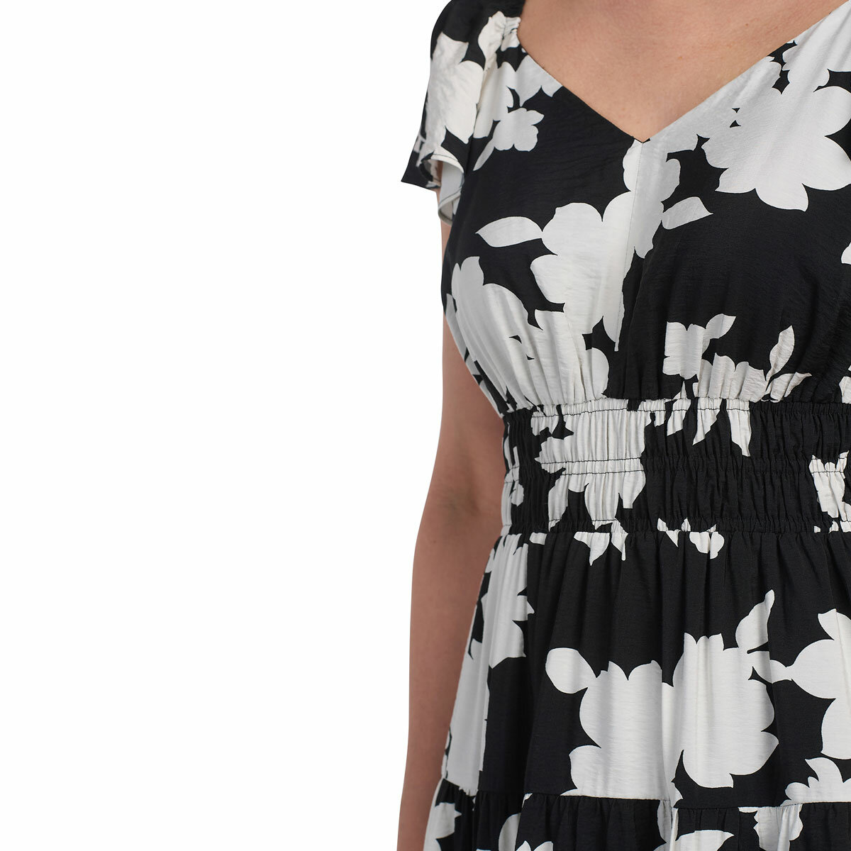 Dalia Ladies Tiered Maxi Dress in Black