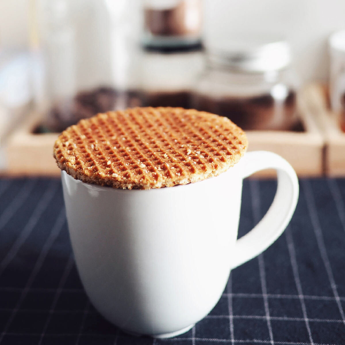 A Stroopwafel on a Mug of Tea