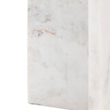 Gallery Amalfi White Marble Side Table