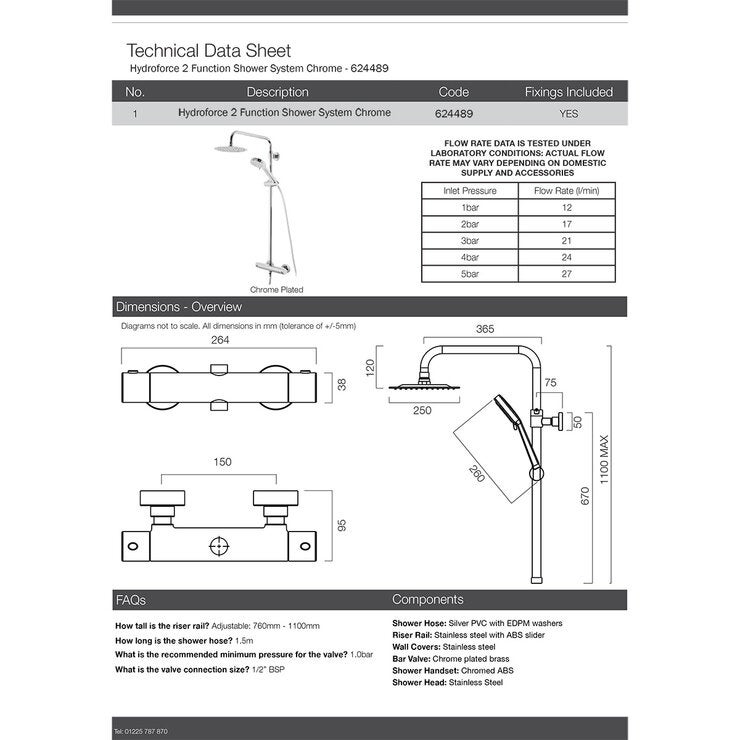 Roper Rhodes Hydroforce Shower System