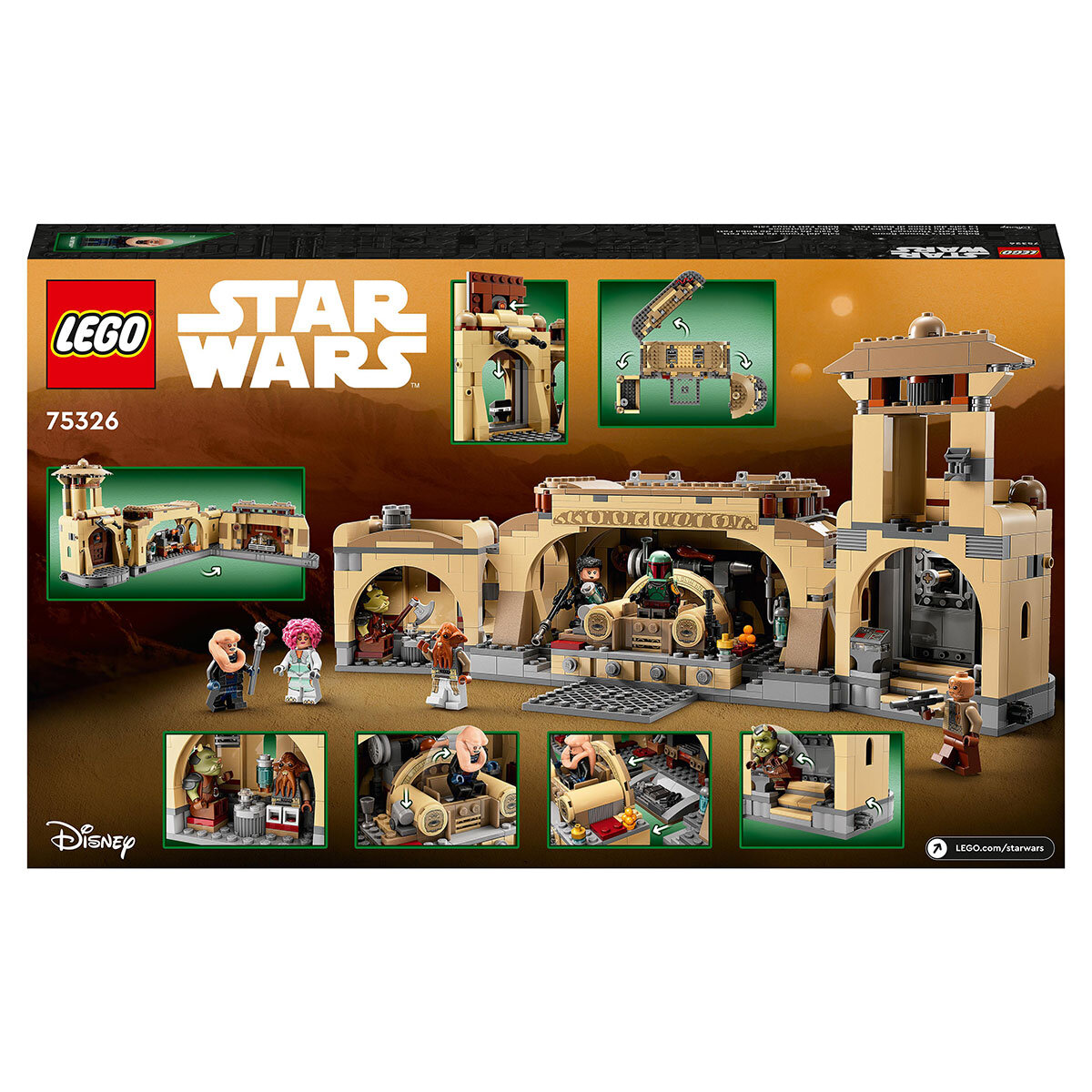 Buy LEGO Star Wars Boba Fett's Throne Room Back of Box Image at Costco.co.uk