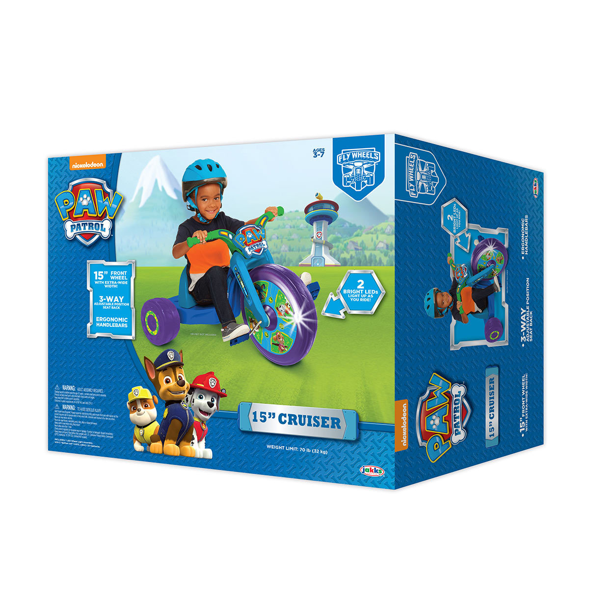 Paw Patrol and Minnie Fly Wheels 15" Junior Cruiser With LED Lights (3+ Years)