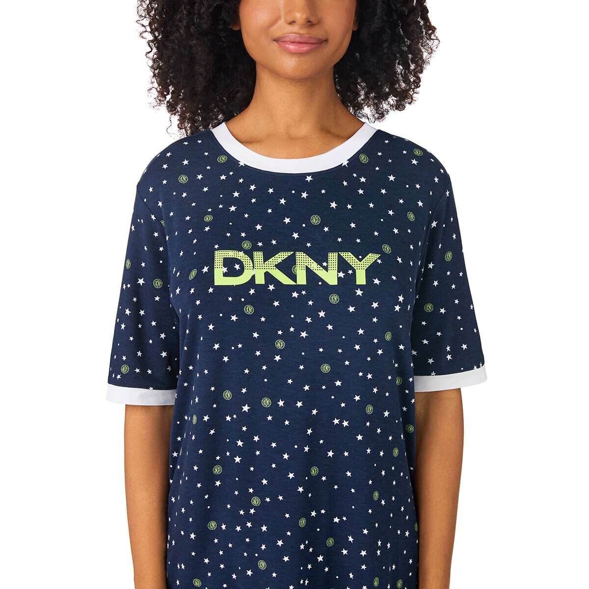 DKNY Ladies Short Sleeve Tee & Jogger Lounge Set in Navy