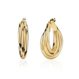 14ct Yellow Gold Triple Hoop Earrings