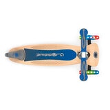 Globber Primo Wood Foldable Scooter With Lights in Navy Blue (3+ Years)