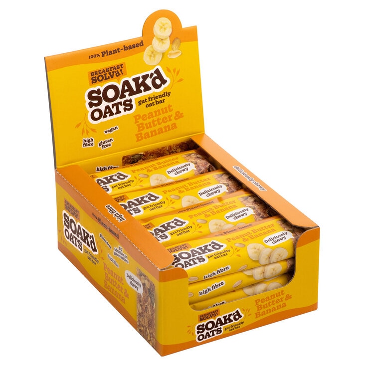 Soak'd Oats Peanut Butter & Banana, 16 x 42g Soak'd Oats Peanut Butter & Banana, 16 x 42g