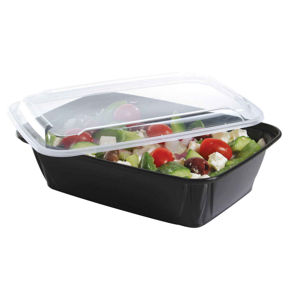 Cafe Express Plastic Containers and Lids 38oz, Pack of 25