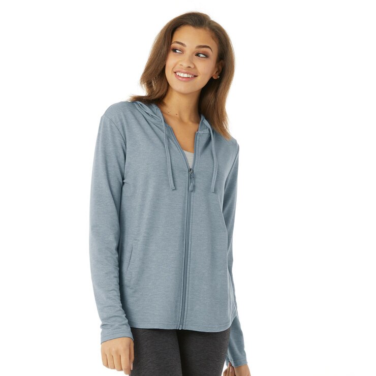 32 Degrees Women's 2 Pack Full Zip Hoody in Lead/Pale Thistle, Small 32 Degrees Women's 2 Pack Full Zip Hoody in Lead/Pale Thistle, Small