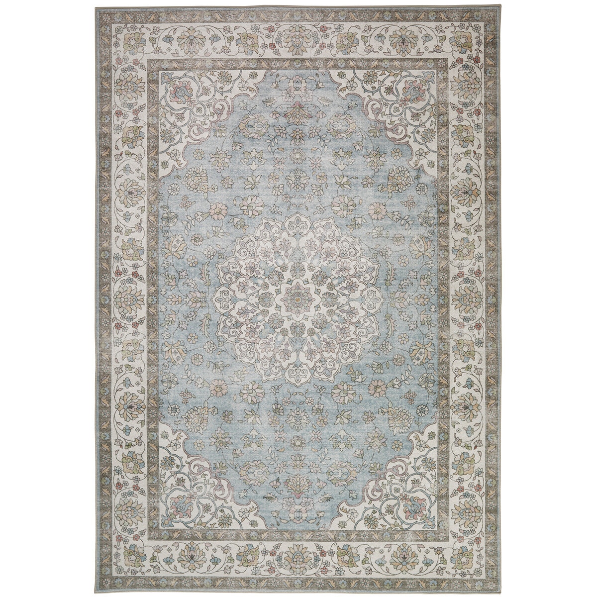 Concept Looms Liberty Blue Washable Rug, in 3 Sizes