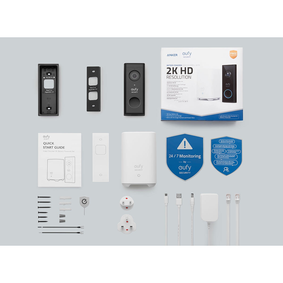 eufy Security Battery Video Doorbell Kit Wire-Free Doorbell