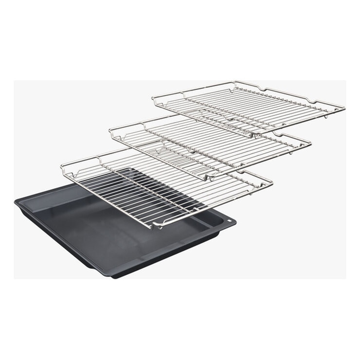 Bosch Series 6 MBA578BS7B Built In Double Electric Oven, A Rated in Silver