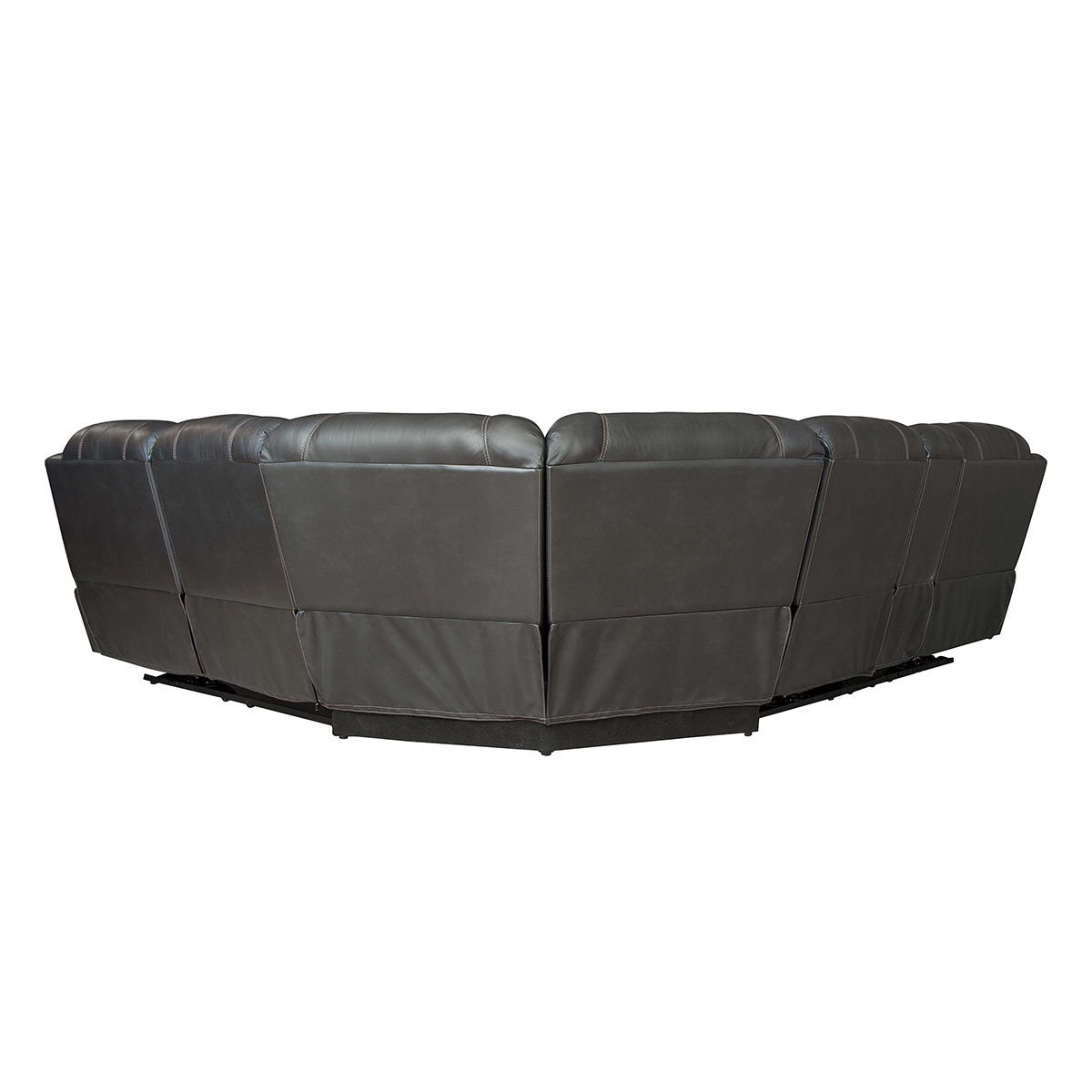 Pulaski Dunhill Grey Leather Power Reclining Sectional Sofa Costco UK